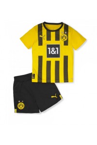 Fotbalové Dres Borussia Dortmund Dětské Domácí Oblečení 2022-23 Krátký Rukáv (+ trenýrky)